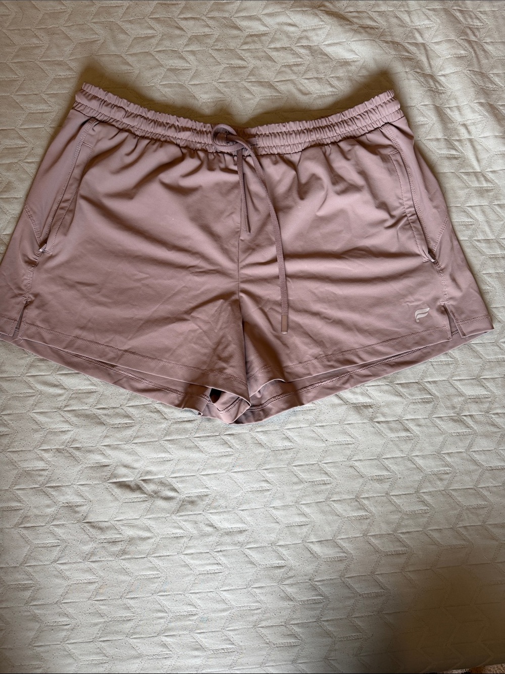 Fabletics Brown Athletic Shorts with Drawstring - Picture 2 of 7
